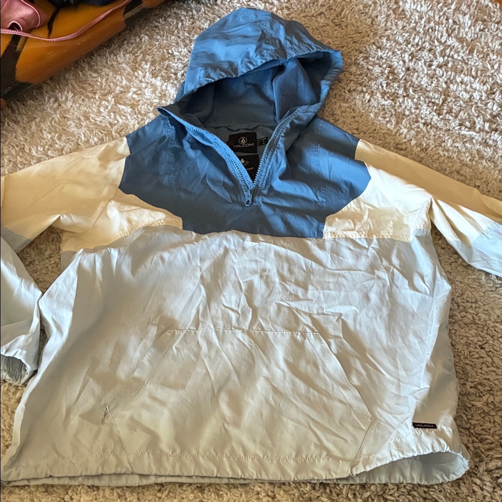 Volcom Blue and White Women's Jacket